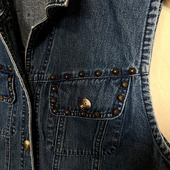 Harley Davidson Woman's Denim Vest Sz M - Picture 4 of 6